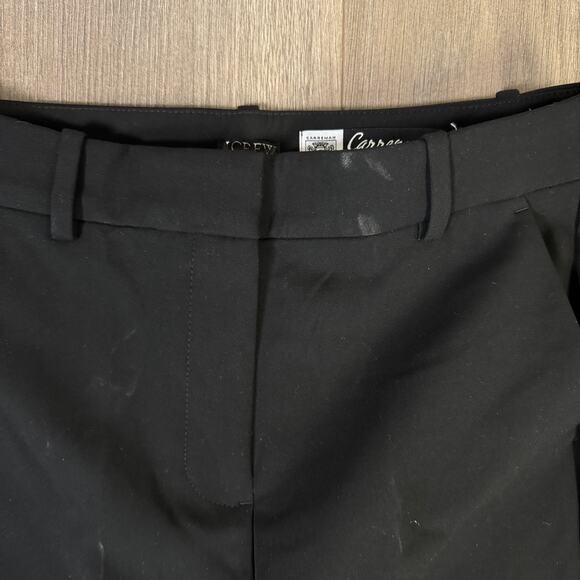 J.Crew Wide Leg Trouser Pants WMNS 4 Black Four-Season Stretch Carreman Hi-Rise - Picture 4 of 8